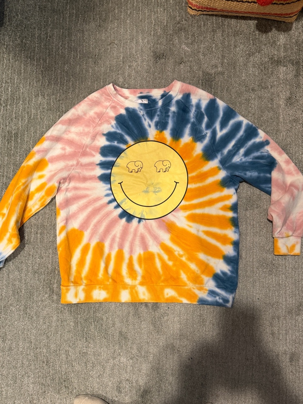 ivory ella Blue, Pink & Yellow Tie-Dye Sweatshirt